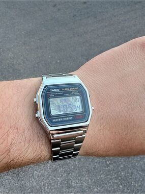 Casio A158WA Digital Watch Metal Band Dragon Ball Z On Goku GT MOD